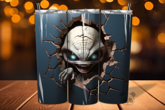 3D Alien Cracked Hole Tumbler Wrap 10: A Unique Design for Creative Expression
