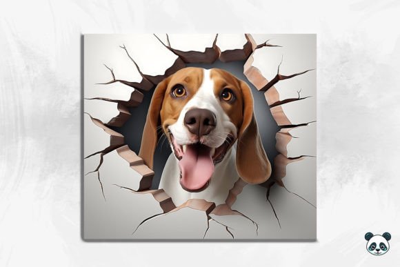 3D Beagle Cracked Hole 1: A Unique Design for Creative Projects