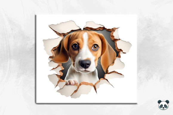 3D Beagle Cracked Hole 4: A Unique Design for Creative Projects