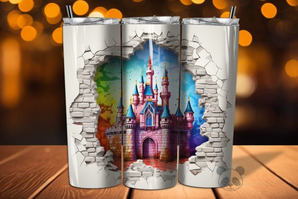 3D Castle Cracked Hole Tumbler 6 Design Guide