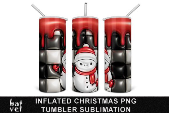 3D Christmas Tumbler Sublimation Design