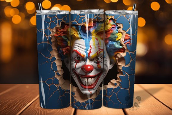 3D Clown Cracked Hole Tumbler Wrap 20: A Creative Solution for Custom Tumbler Designs