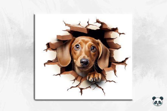 3D Dachshund Cracked Hole 2: A Trending Design for Creative Entrepreneurs