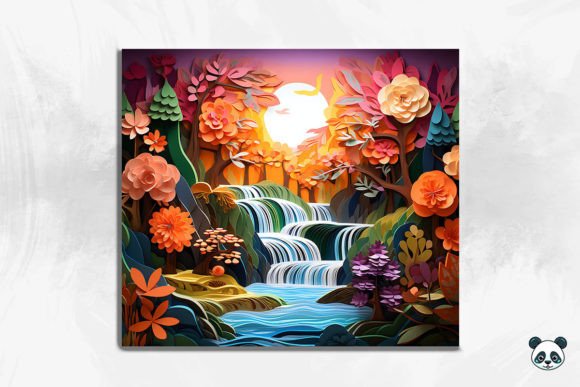 3D Enchanting Waterfall Cracked Hole 29: A Unique Design for Creative Projects