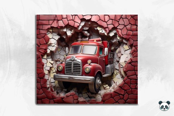 3D Fire Truck Cracked Hole Tumbler Wrap: A Creative and Practical Solution for Every Need