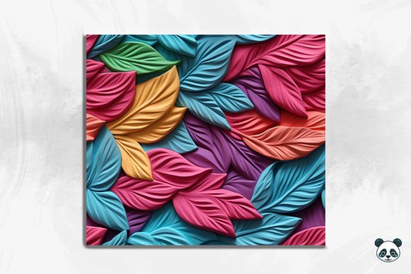 3D Leaf Seamless Pattern Tumbler Wrap: A Creative and Practical Design Solution