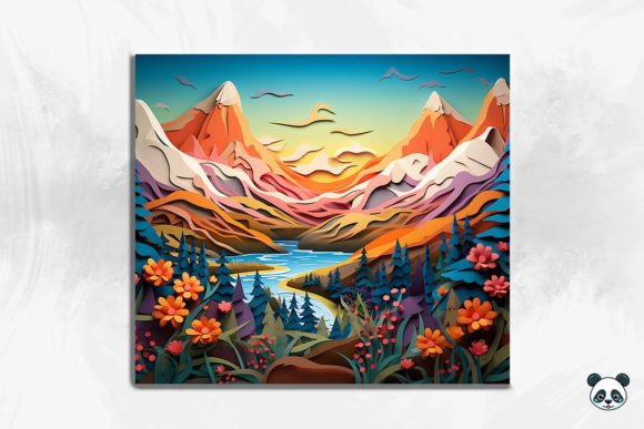 3D Majestic Mountain Range Cracked Hole: A Unique Design for Creative Projects