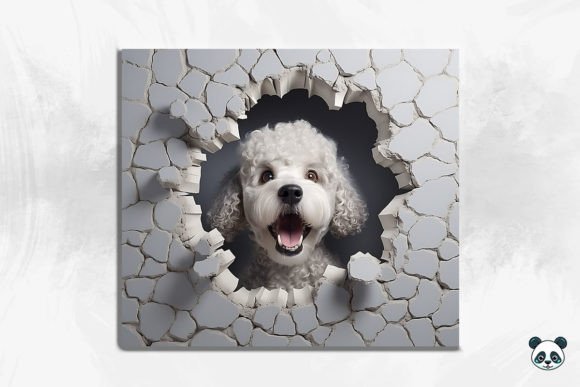 3D Poodle Cracked Hole 2