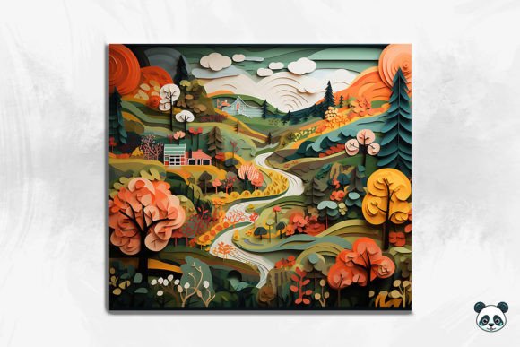 3D Rustic Countryside Cracked Hole 13
