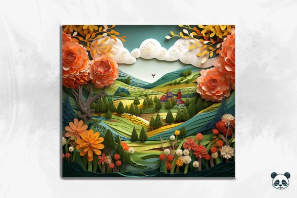 3D Rustic Countryside Cracked Hole 22