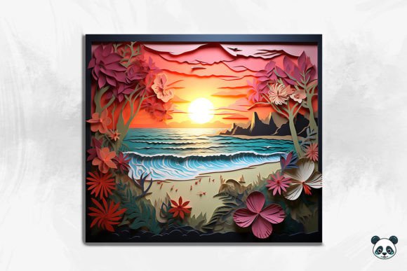 3D Serene Beach Sunset Cracked Hole 14: A Strategic Design for Creative and Business Use