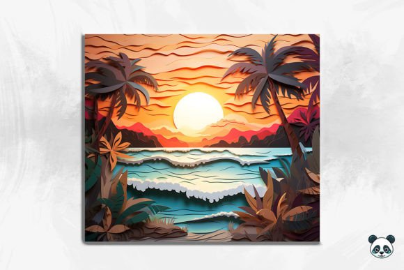 3D Serene Beach Sunset Cracked Hole: A Strategic Design for Creative and Business Success