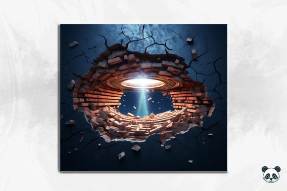 3D UFO Cracked Hole Tumbler Wrap