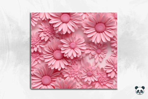 3D White Pink Daisy Seamless Pattern: A Versatile Design for Creative Projects
