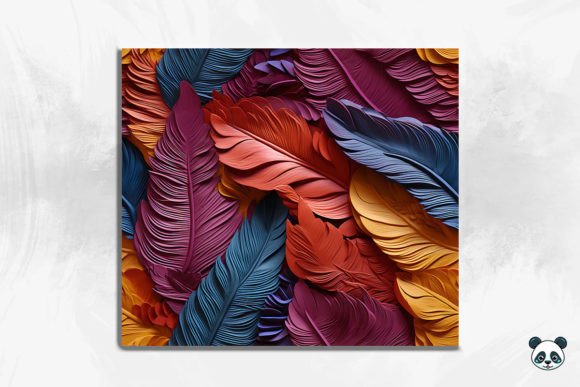 Elevate Your Sublimation Projects with a Stunning 3D Feathers Seamless Pattern