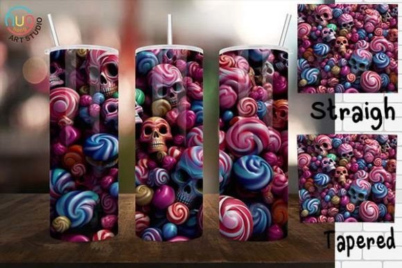 Skull Candy Halloween 20oz Skinny Tumble