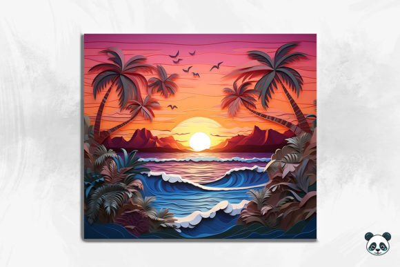 Understanding the 3D Serene Beach Sunset Cracked Hole Design for Tumblers